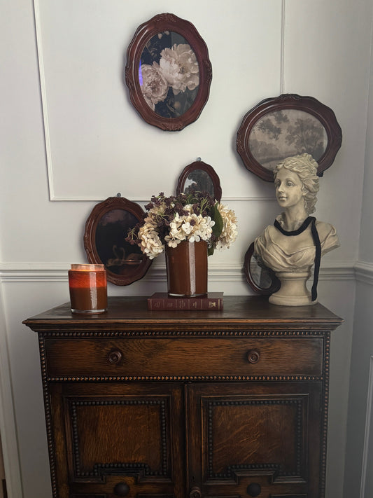 Vintage Brown Ornate Oval Frame Set • Ornate Resin Gallery Wall