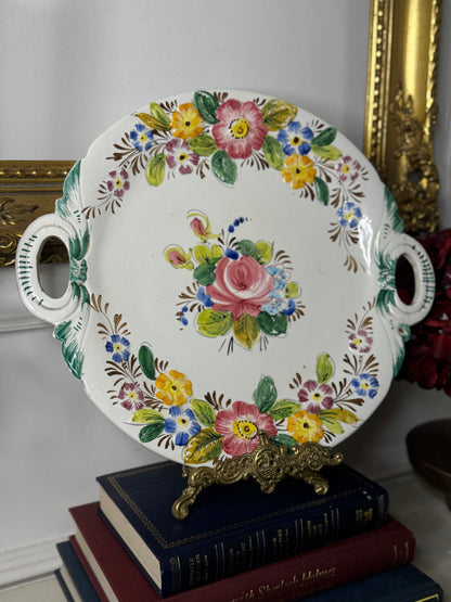 Italian Vintage Handpainted Large Plate
