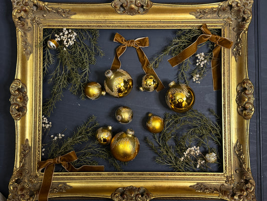 Vintage German Glass Christmas Baubles - Mixed Sizes