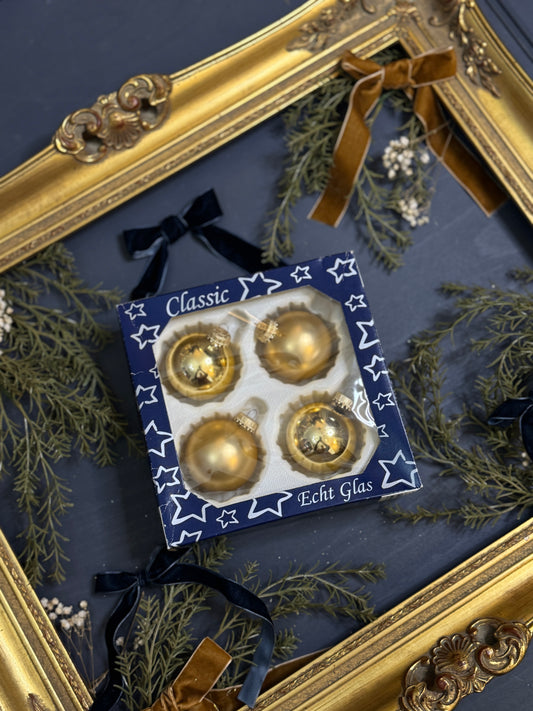 Vintage Polish Glass Christmas Baubles - 2 boxes - Mixed Sizes