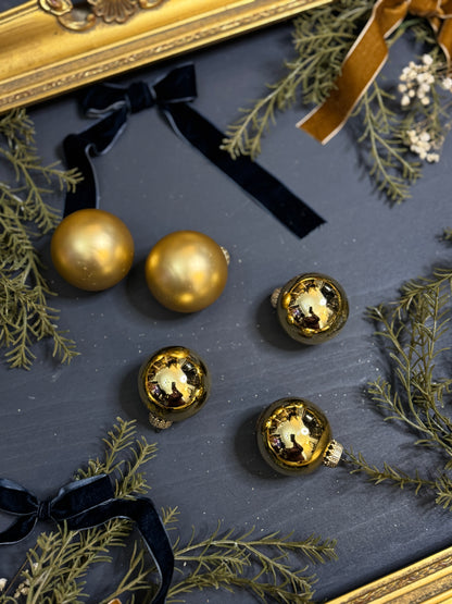 Vintage Polish Glass Christmas Baubles - 2 boxes - Mixed Sizes