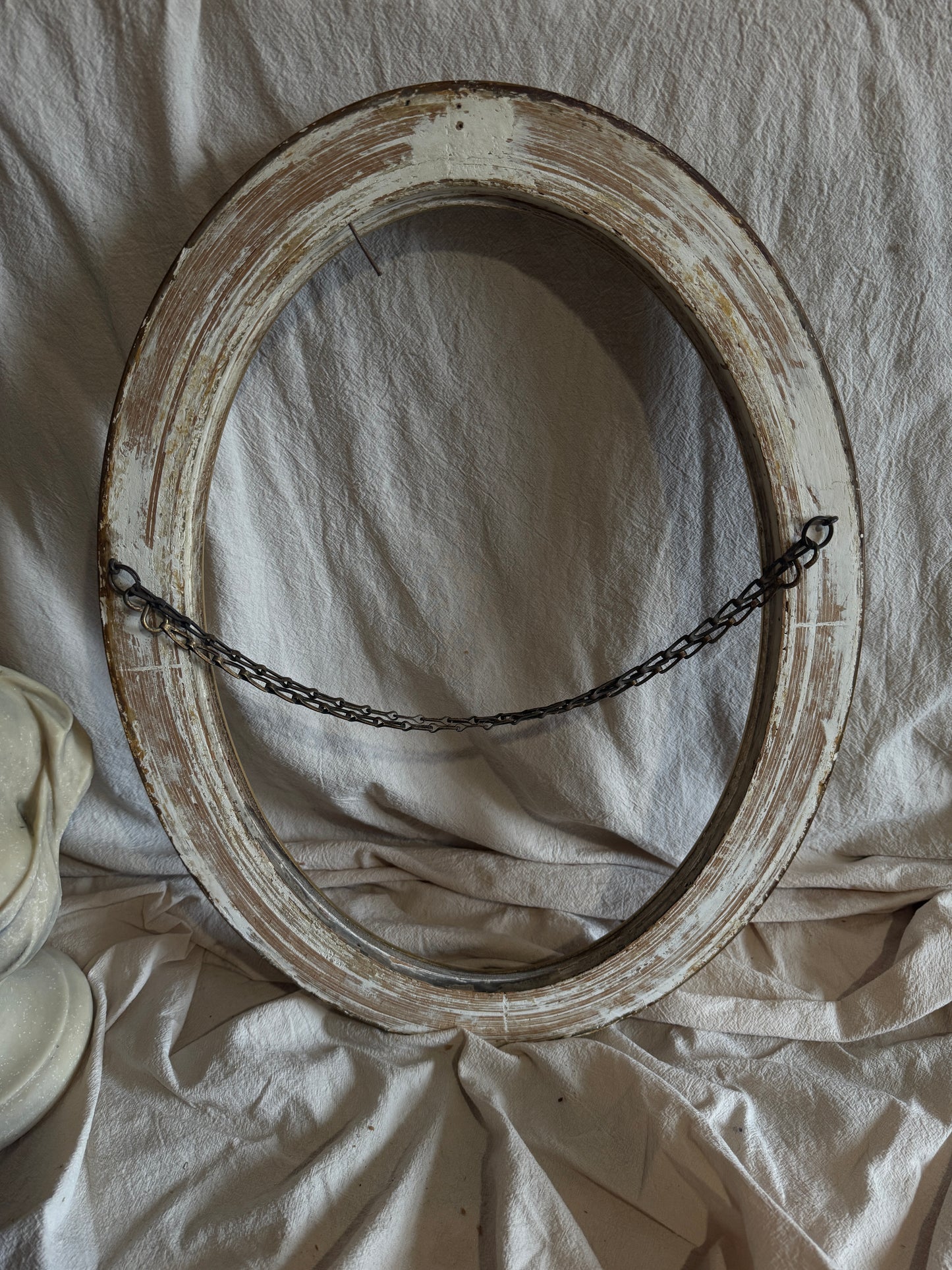 Antique Ornate Gold Thick Gilt Oval Frame – Rare One-of-a-Kind Piece