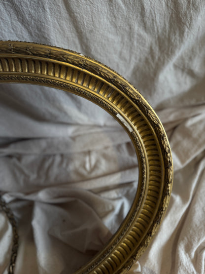 Antique Ornate Gold Thick Gilt Oval Frame – Rare One-of-a-Kind Piece