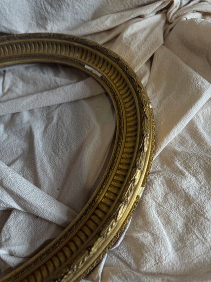 Antique Ornate Gold Thick Gilt Oval Frame – Rare One-of-a-Kind Piece