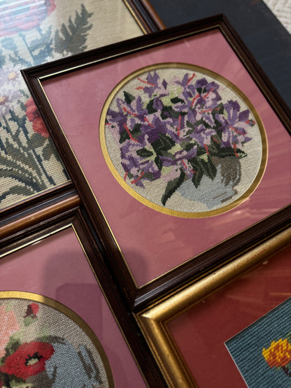 Vintage Embroidery Frame Gallery Set – Bright & Colourful Cottage Collection