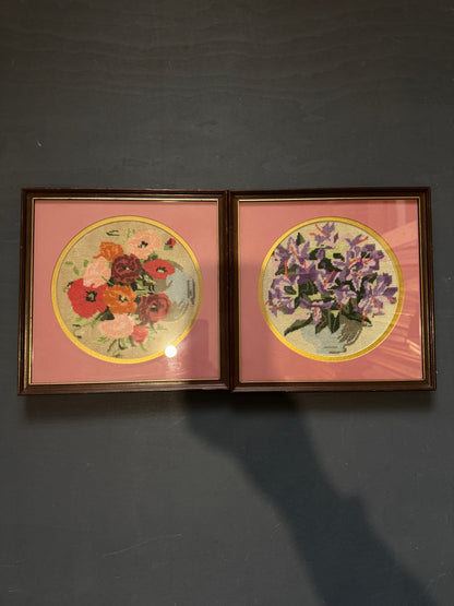 Vintage Embroidery Frame Gallery Set – Bright & Colourful Cottage Collection
