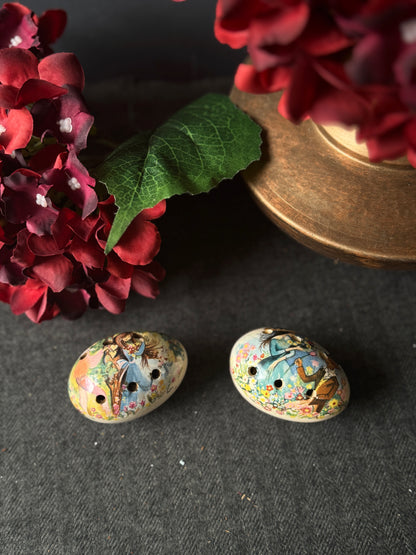 Vintage Ceramic Pomanders A Timeless Touch of Fragrance & Charm Pair