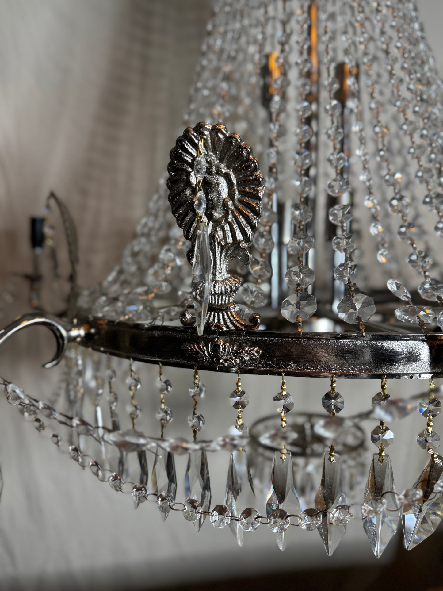 XXL Versailles Crystal Vintage French 16-Light Empire Ballroom Ceiling Chandelier