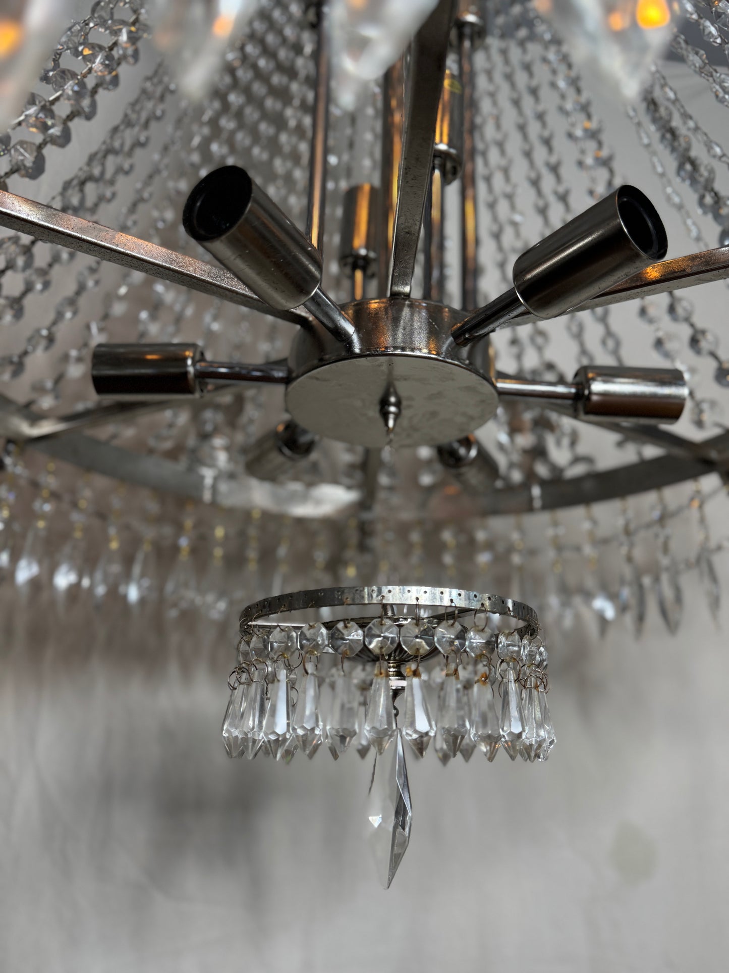 XXL Versailles Crystal Vintage French 16-Light Empire Ballroom Ceiling Chandelier