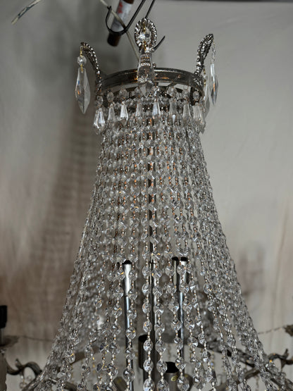 XXL Versailles Crystal Vintage French 16-Light Empire Ballroom Ceiling Chandelier