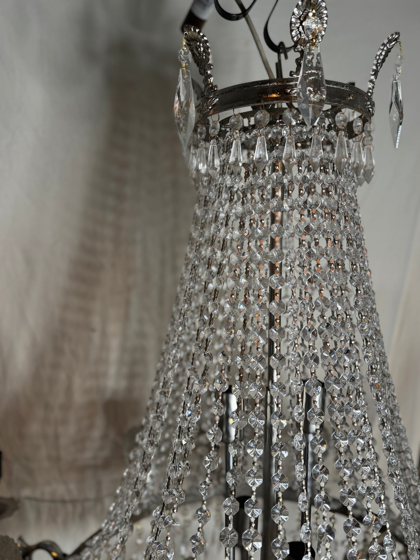 XXL Versailles Crystal Vintage French 16-Light Empire Ballroom Ceiling Chandelier