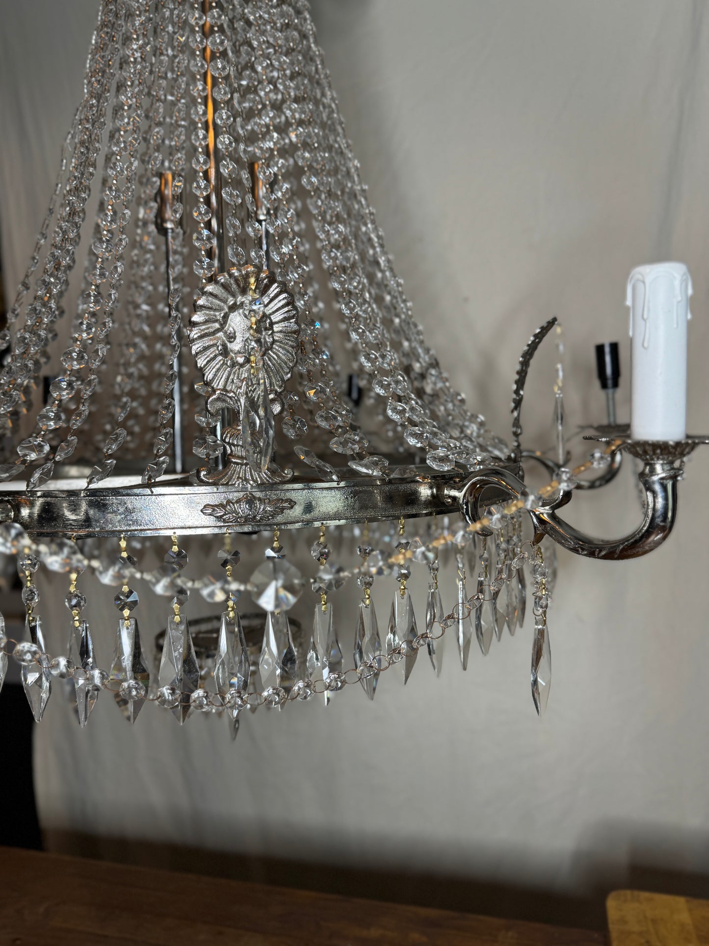 XXL Versailles Crystal Vintage French 16-Light Empire Ballroom Ceiling Chandelier