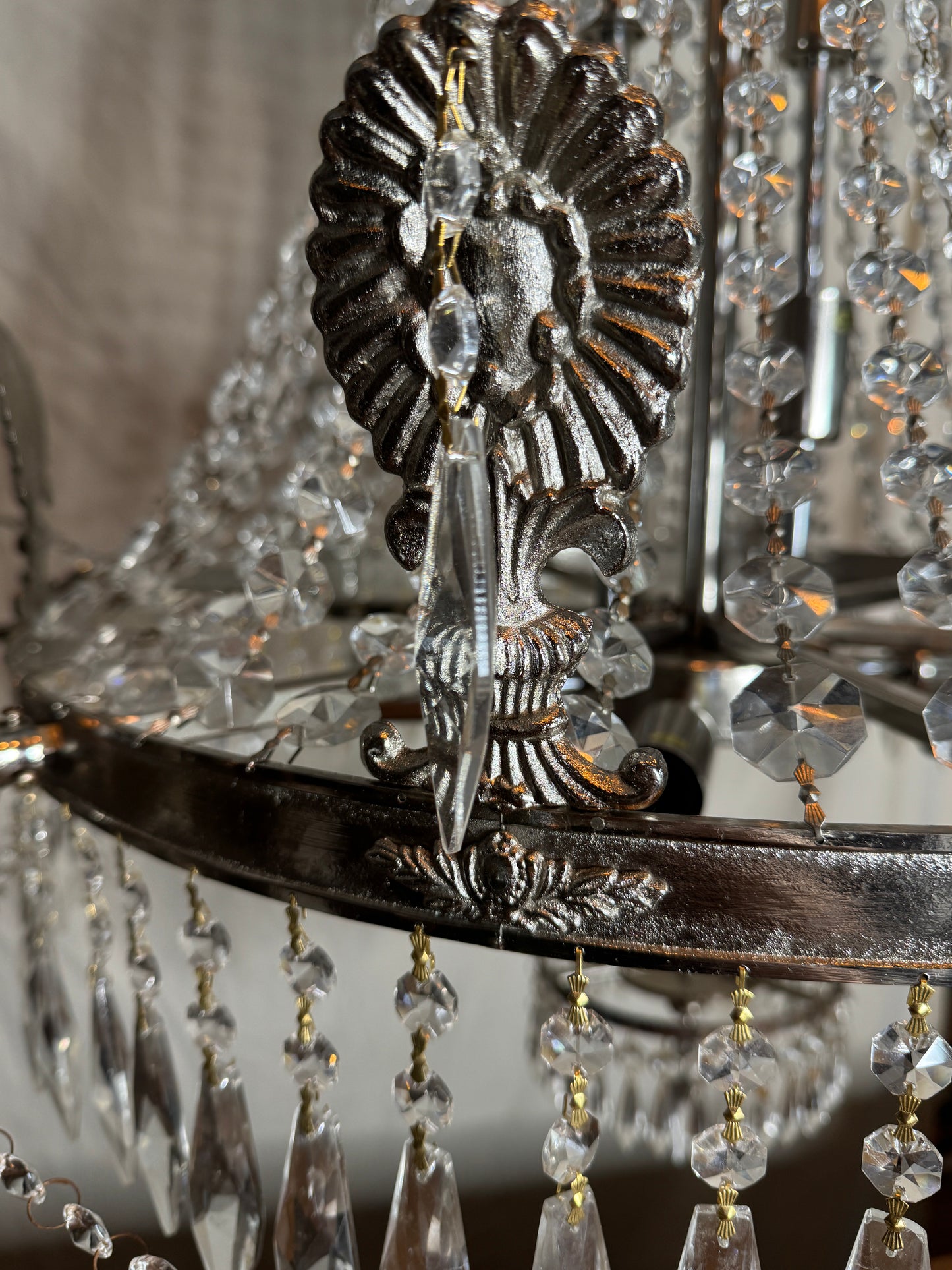 XXL Versailles Crystal Vintage French 16-Light Empire Ballroom Ceiling Chandelier