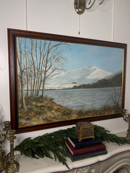 Majestic Reflections – Vintage Large Signed Oil Painting