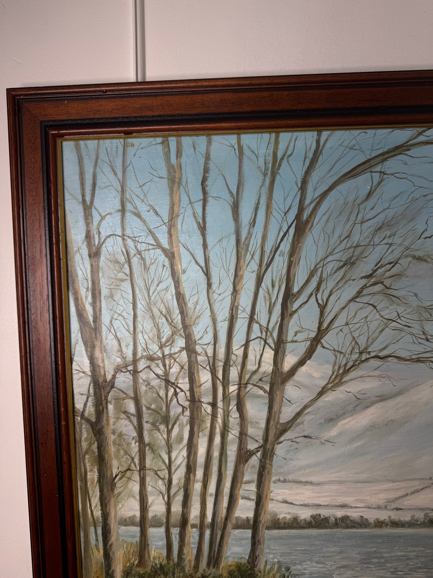 Majestic Reflections – Vintage Large Signed Oil Painting