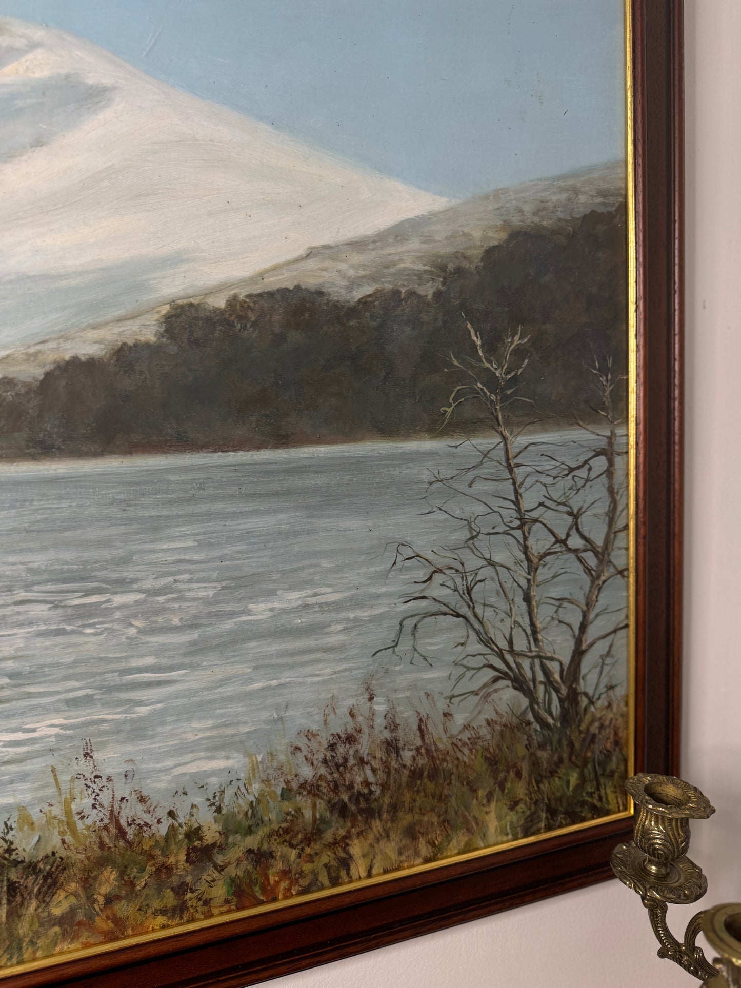 Majestic Reflections – Vintage Large Signed Oil Painting