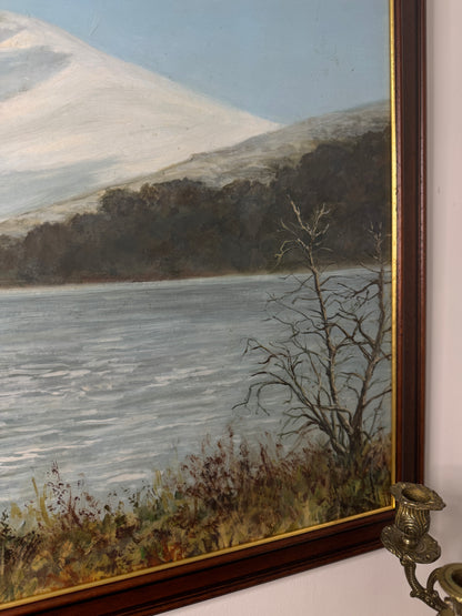 Majestic Reflections – Vintage Large Signed Oil Painting