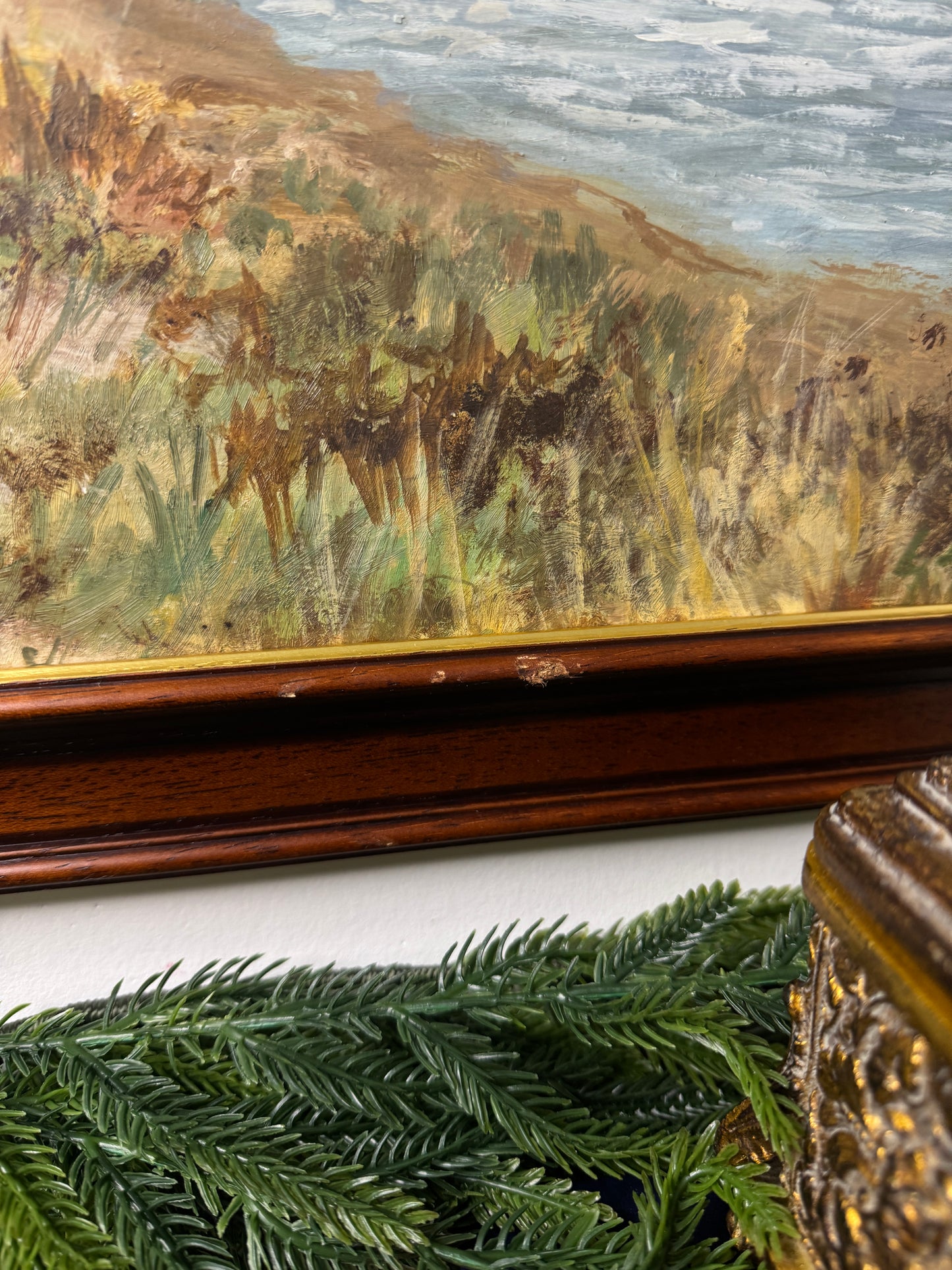 Majestic Reflections – Vintage Large Signed Oil Painting