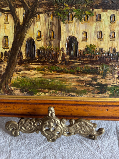 Spanish Oil Painting M. Castle Original Vintage Impressionist Landscape