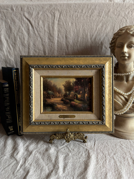 Thomas Kinkade Cobblestone Lane Framed Print, Brushwork Collection, Textured