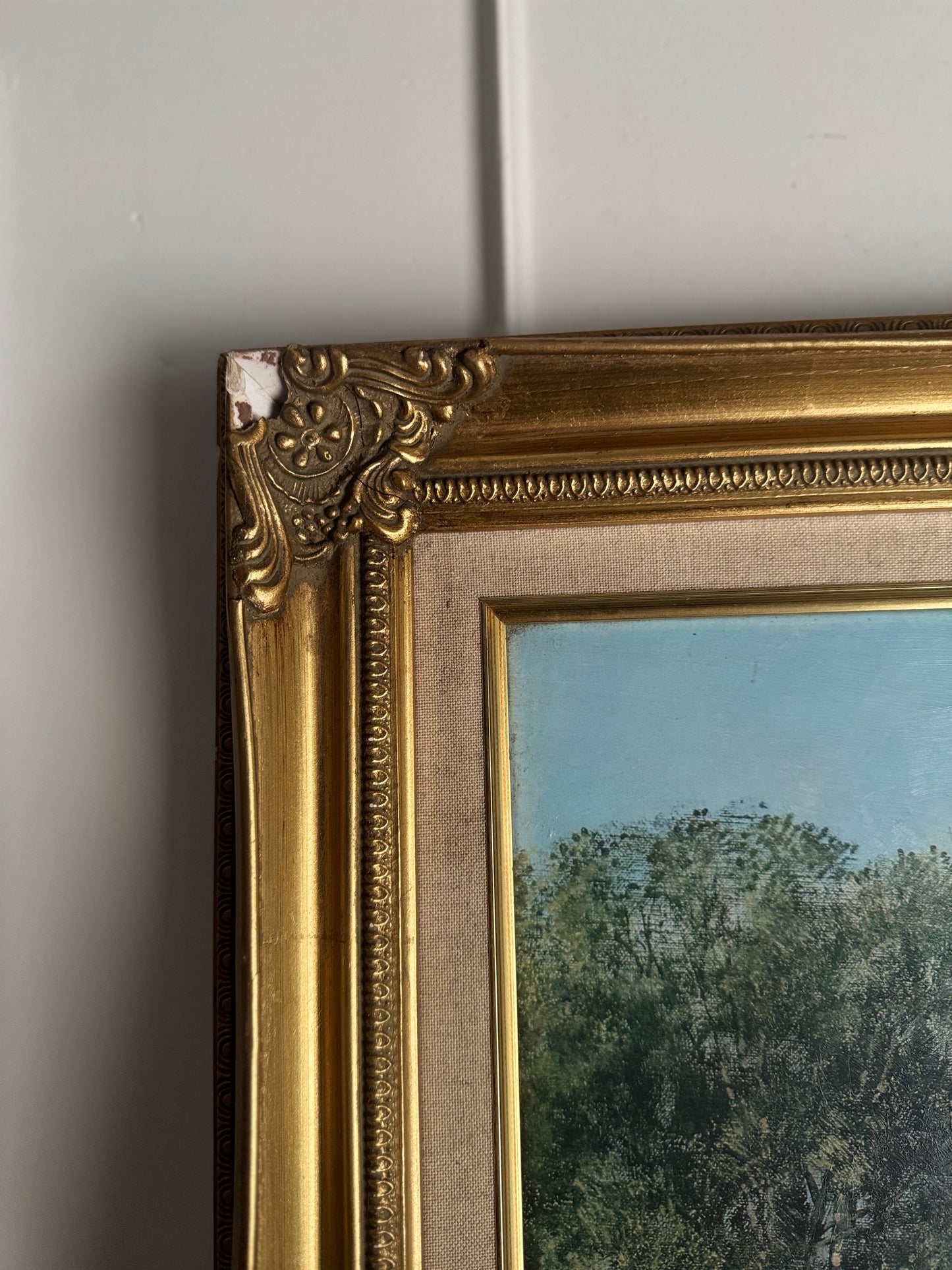 Vintage Framed Textured Art Print – Summer’s Day by Clive Madgwick