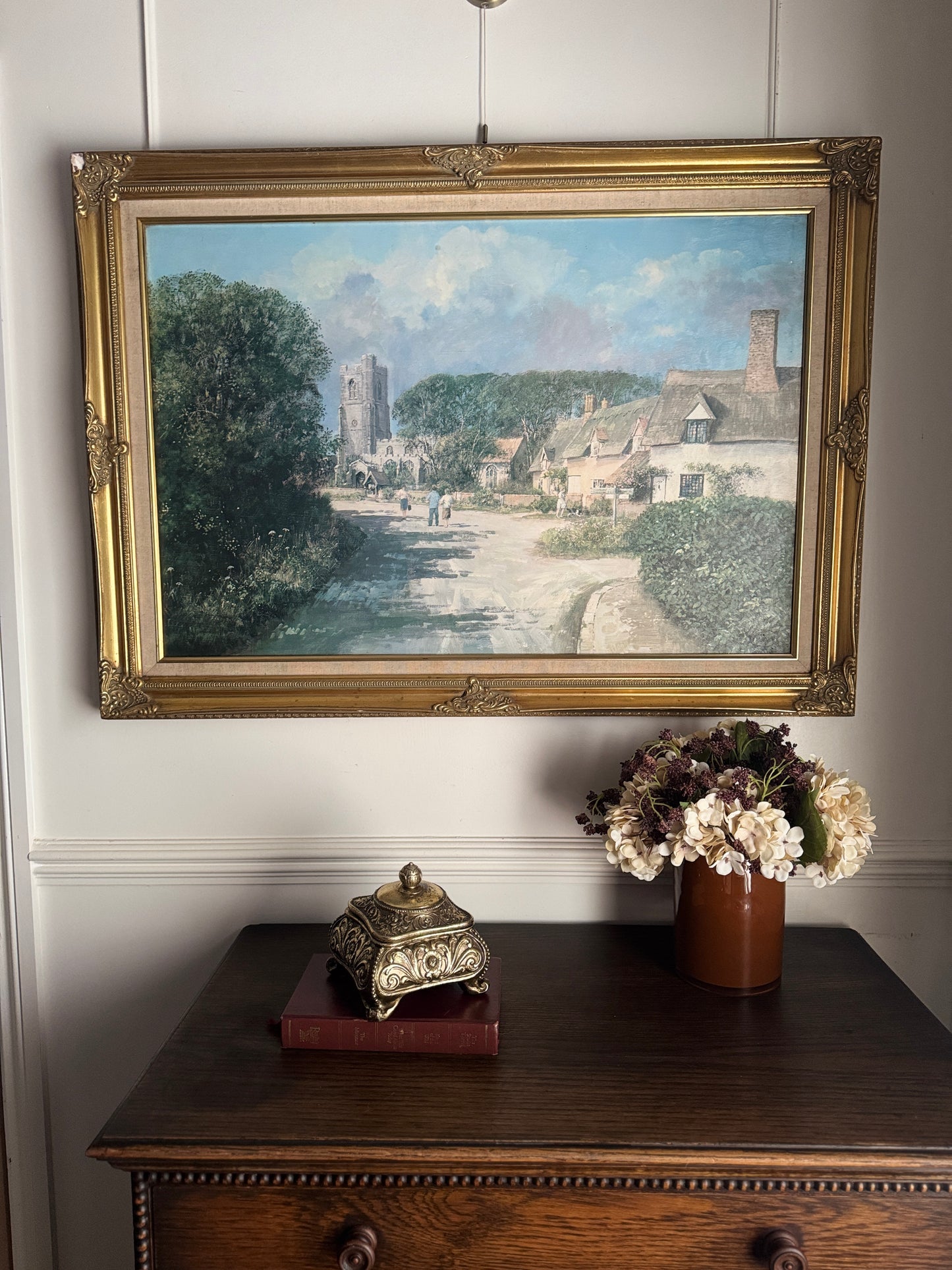 Vintage Framed Textured Art Print – Summer’s Day by Clive Madgwick