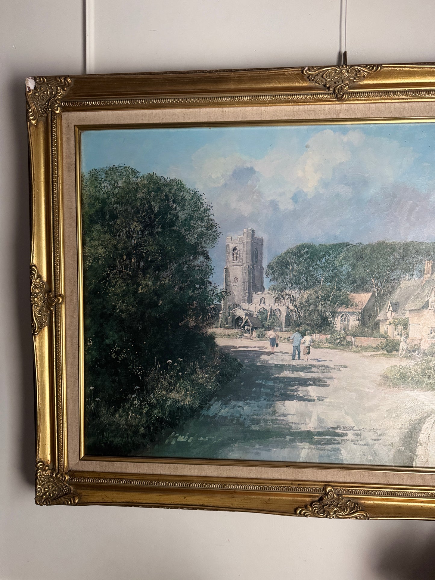 Vintage Framed Textured Art Print – Summer’s Day by Clive Madgwick