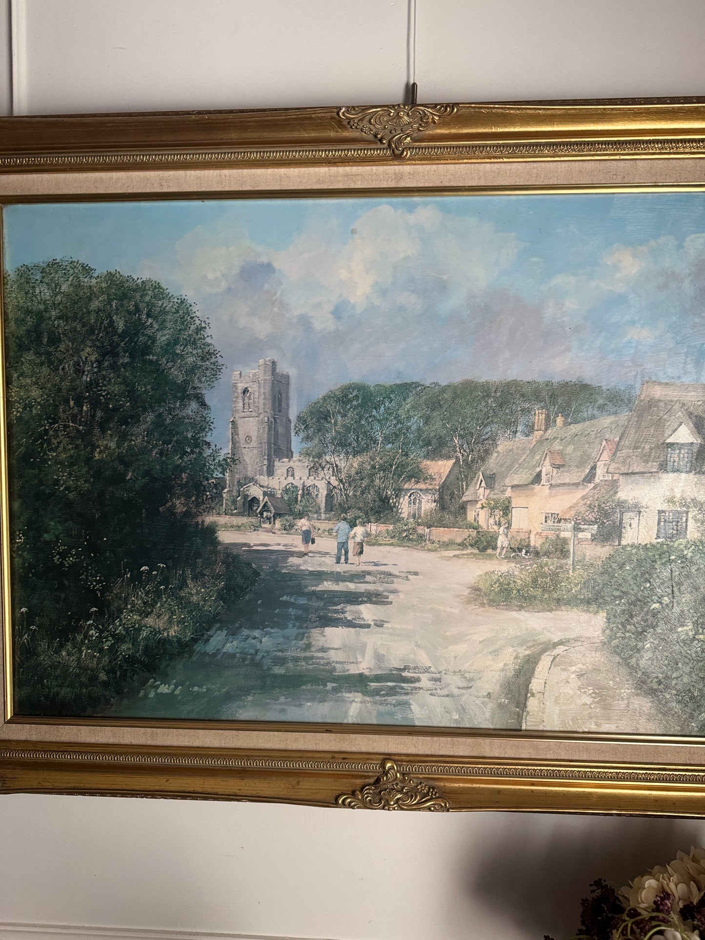 Vintage Framed Textured Art Print – Summer’s Day by Clive Madgwick