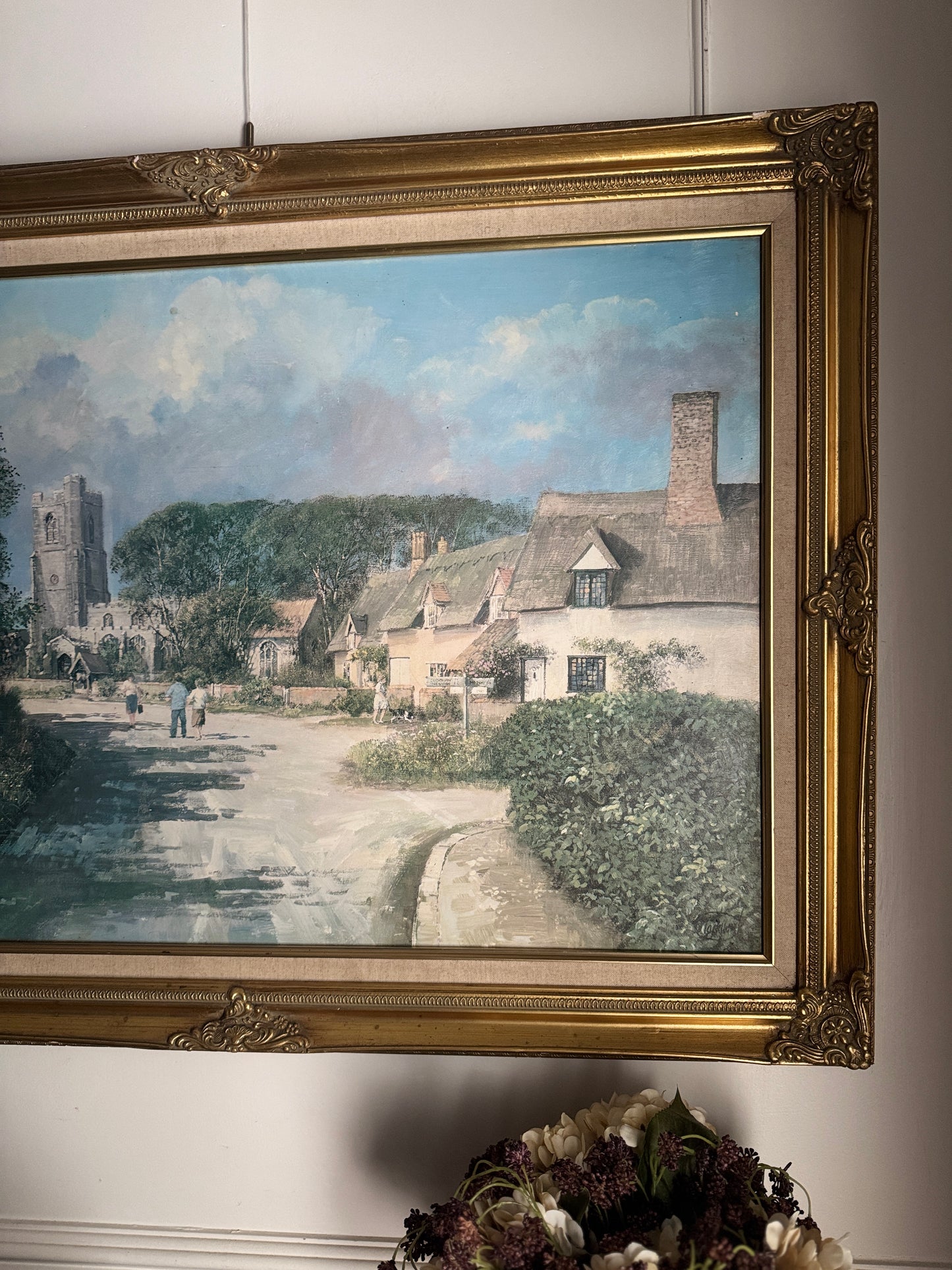 Vintage Framed Textured Art Print – Summer’s Day by Clive Madgwick