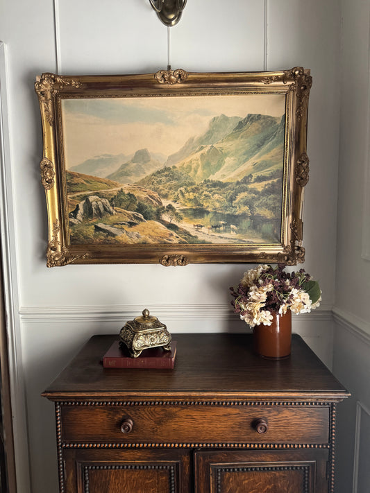 Sidney Richard Percy Cattle Watering Borrowdale Vintage Giclee Print Large