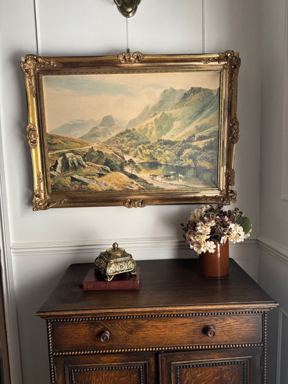 Sidney Richard Percy Cattle Watering Borrowdale Vintage Giclee Print Large