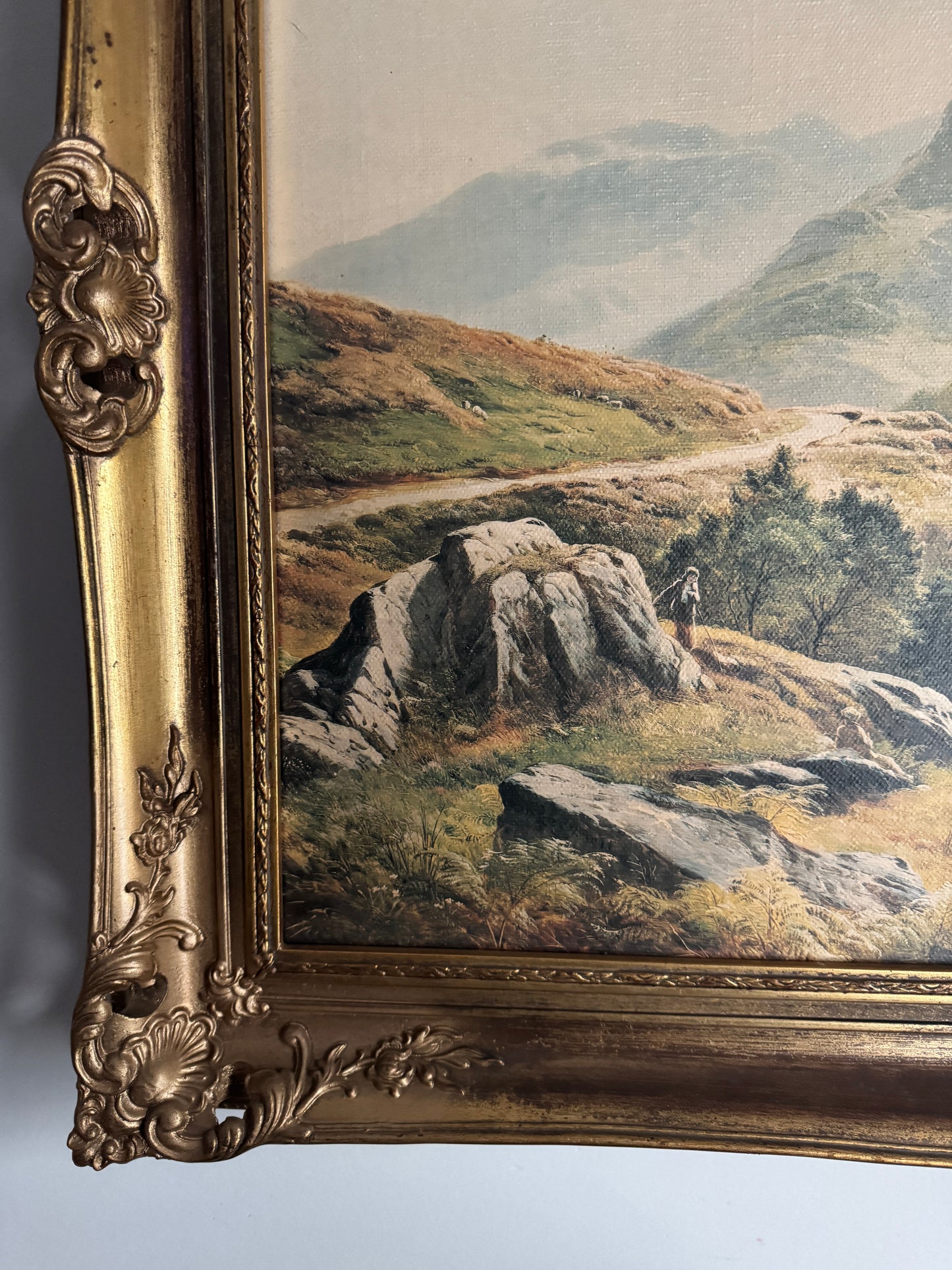 Sidney Richard Percy Cattle Watering Borrowdale Vintage Giclee Print Large