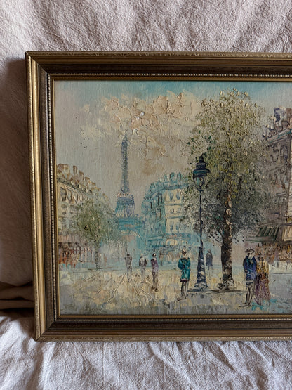 Caroline Burnett Oil Paintings Collection, Signed Impressionist Art, Paris Street Scene & Ornate Framed Oils
