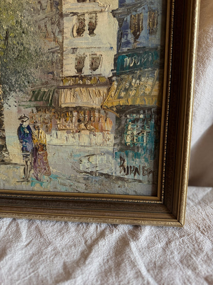 Caroline Burnett Oil Paintings Collection, Signed Impressionist Art, Paris Street Scene & Ornate Framed Oils
