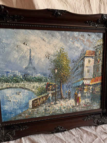 Large René Thomsen Oil Painting | French Impressionist | Knife Original Oil on Canvas