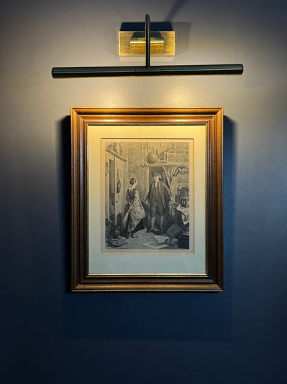 Robert Herdman Signed Engraving – "Antiquary & Lovel" in Antique Frame