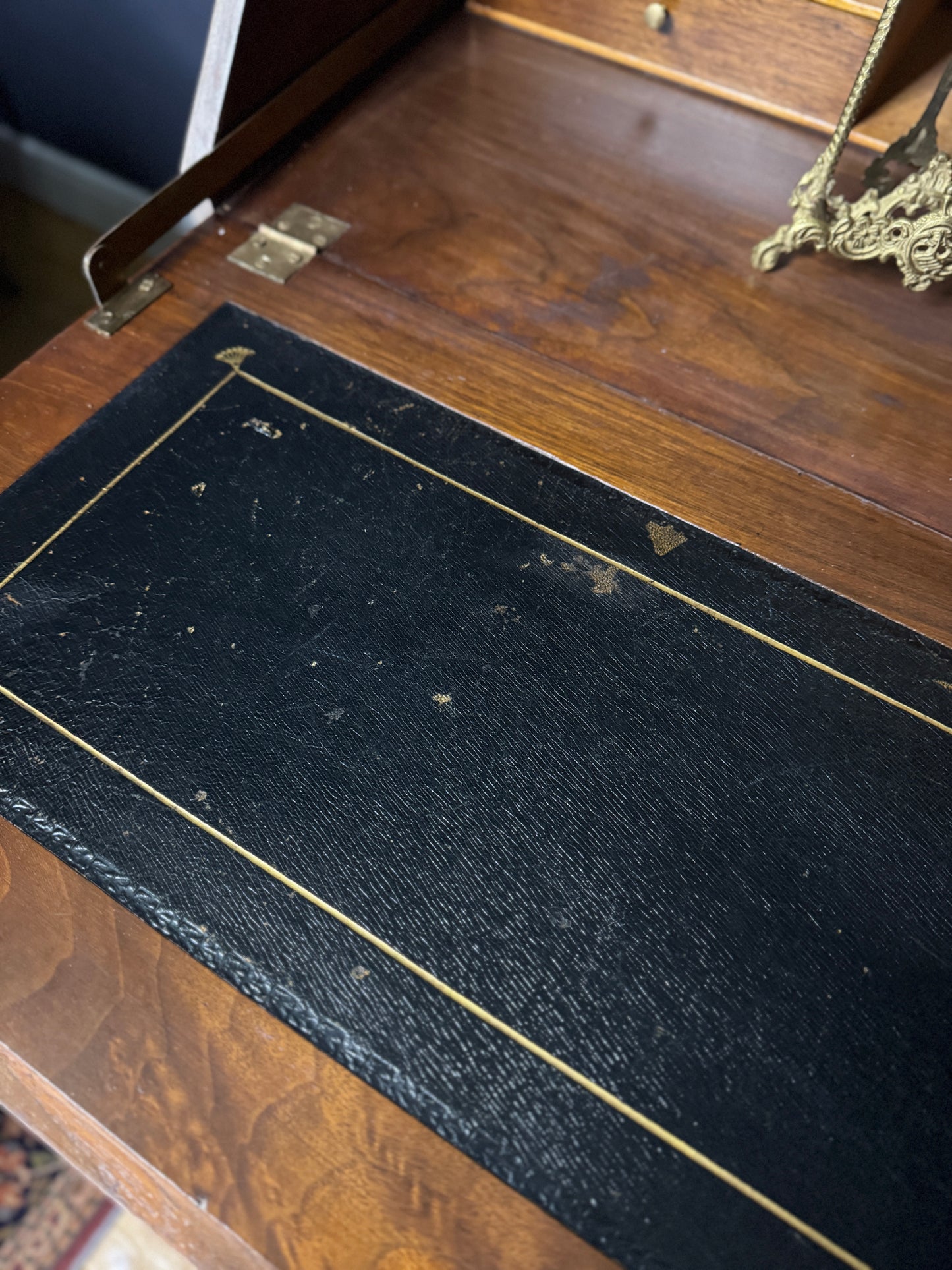 Antique Bureau Desk — French Romantic Style - Distressed Chalk Paint Finish