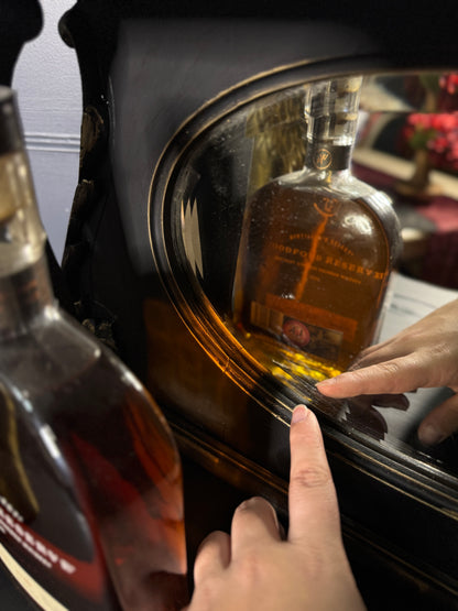 Antique Ebonised Victorian Chiffonier / Drink Cabinet — 19th Century — Upcycled Chalk Paint Finish