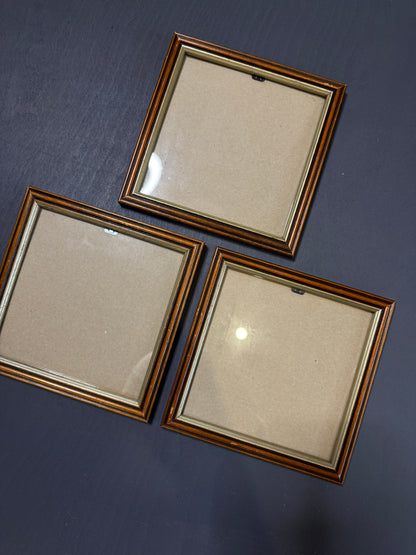 Small Vintage Matching Square Frame Set of 3