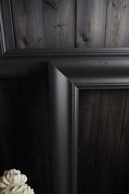 Large Vintage Black Distressed Upcycled Solid Wood Frame- The York