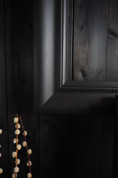 Large Vintage Black Distressed Upcycled Solid Wood Frame- The York