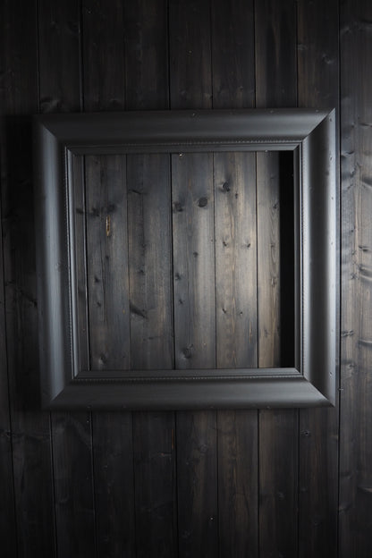 Large Vintage Black Distressed Upcycled Solid Wood Frame- The York