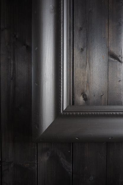 Large Vintage Black Distressed Upcycled Solid Wood Frame- The York