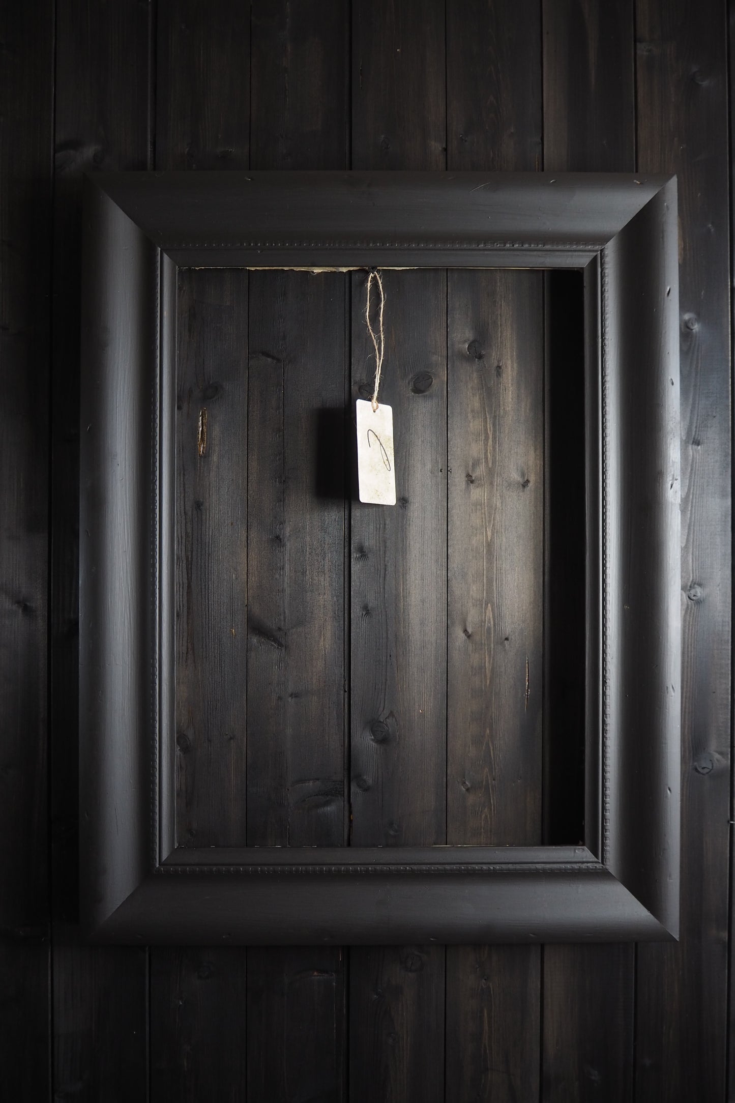 Large Vintage Black Distressed Upcycled Solid Wood Frame- The York