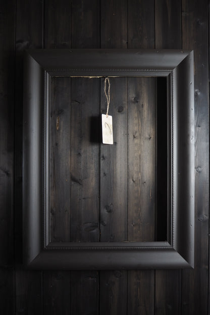 Large Vintage Black Distressed Upcycled Solid Wood Frame- The York