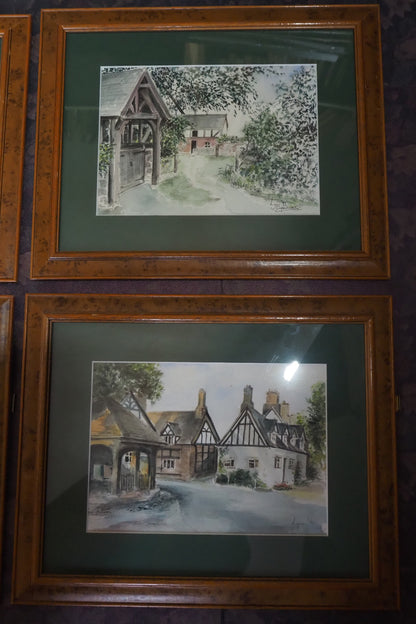 Vintage Lynn Rhodes Gallery Wall Set - Framed Original Artwork Collection