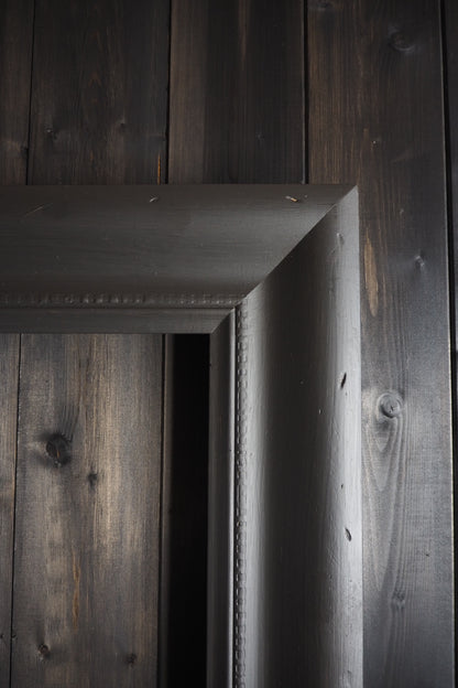 Large Vintage Black Distressed Upcycled Solid Wood Frame- The York