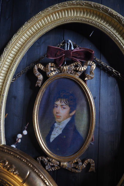 Victorian Portrait in Ornate Gold Ribbon Gilt  Frame