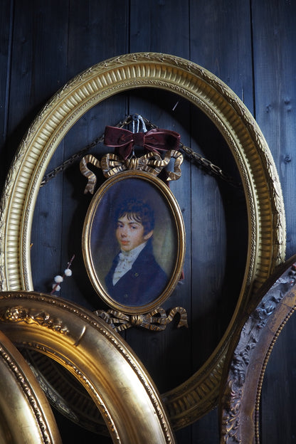 Victorian Portrait in Ornate Gold Ribbon Gilt  Frame