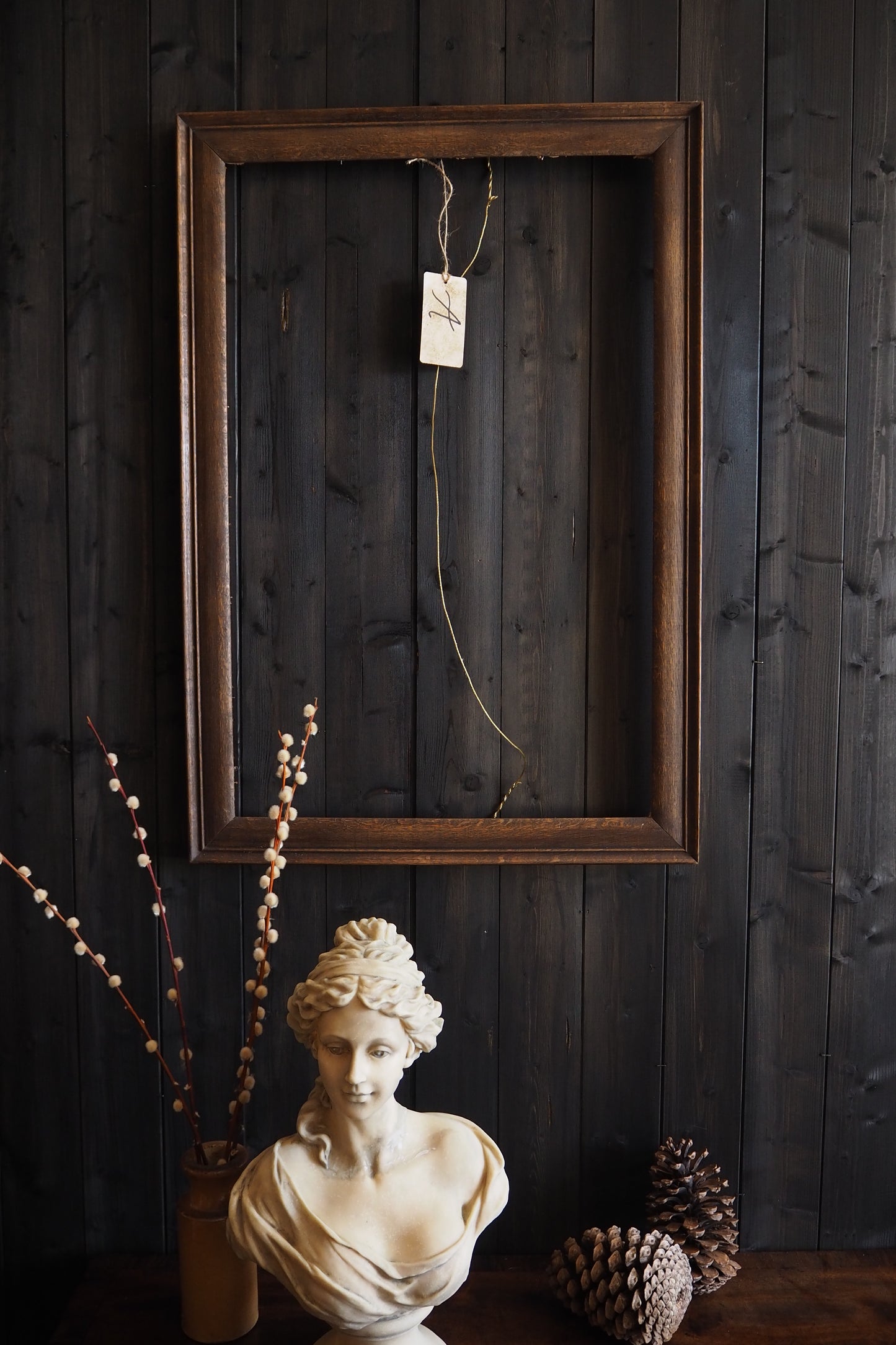 The Velora-  Walnut Edge Large Frame Rustic Frame